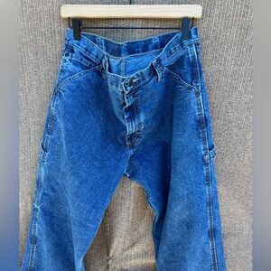 Vintage Wrangler Carpenter Blue Jeans Multipocket Men’s Sz 34x30